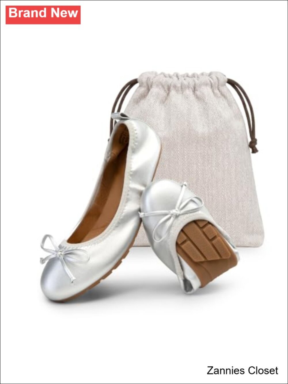 ✨Foldable Bowknot Ballet Flats - Water Repellent, Cushioned, Lightweight,